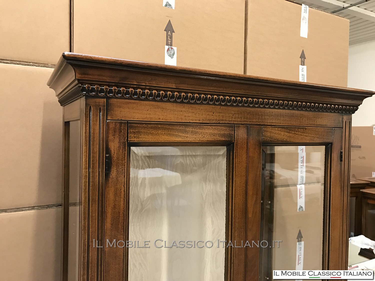 vetrinetta legno massello classica